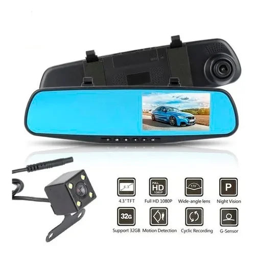 Espejo Retrovisor Doble Cámara