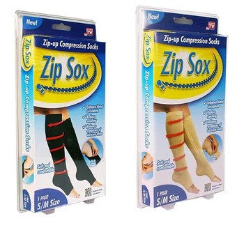 Medias De Compresión Zip Sox Beige Anti