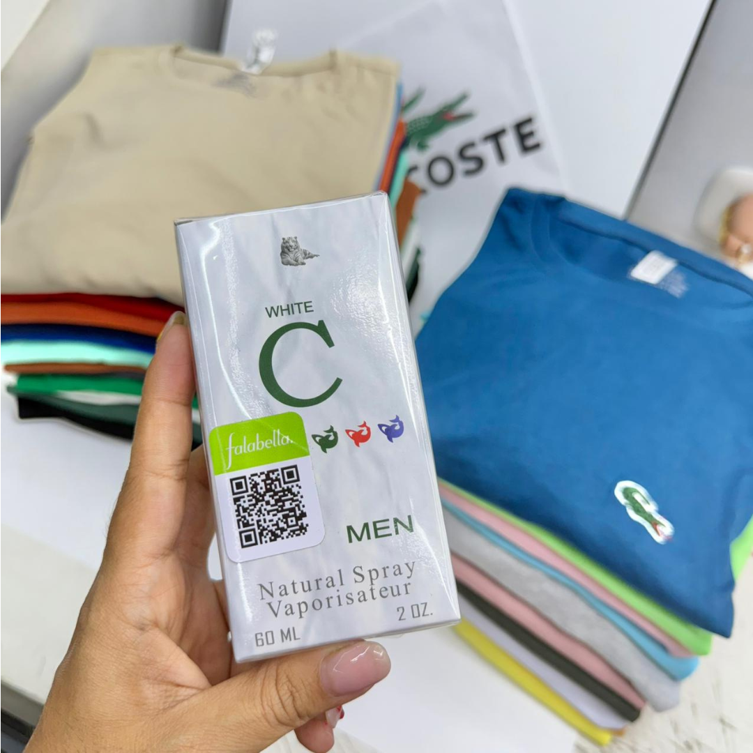 PACK X5 CAMISETAS LACOSTE + LOCION