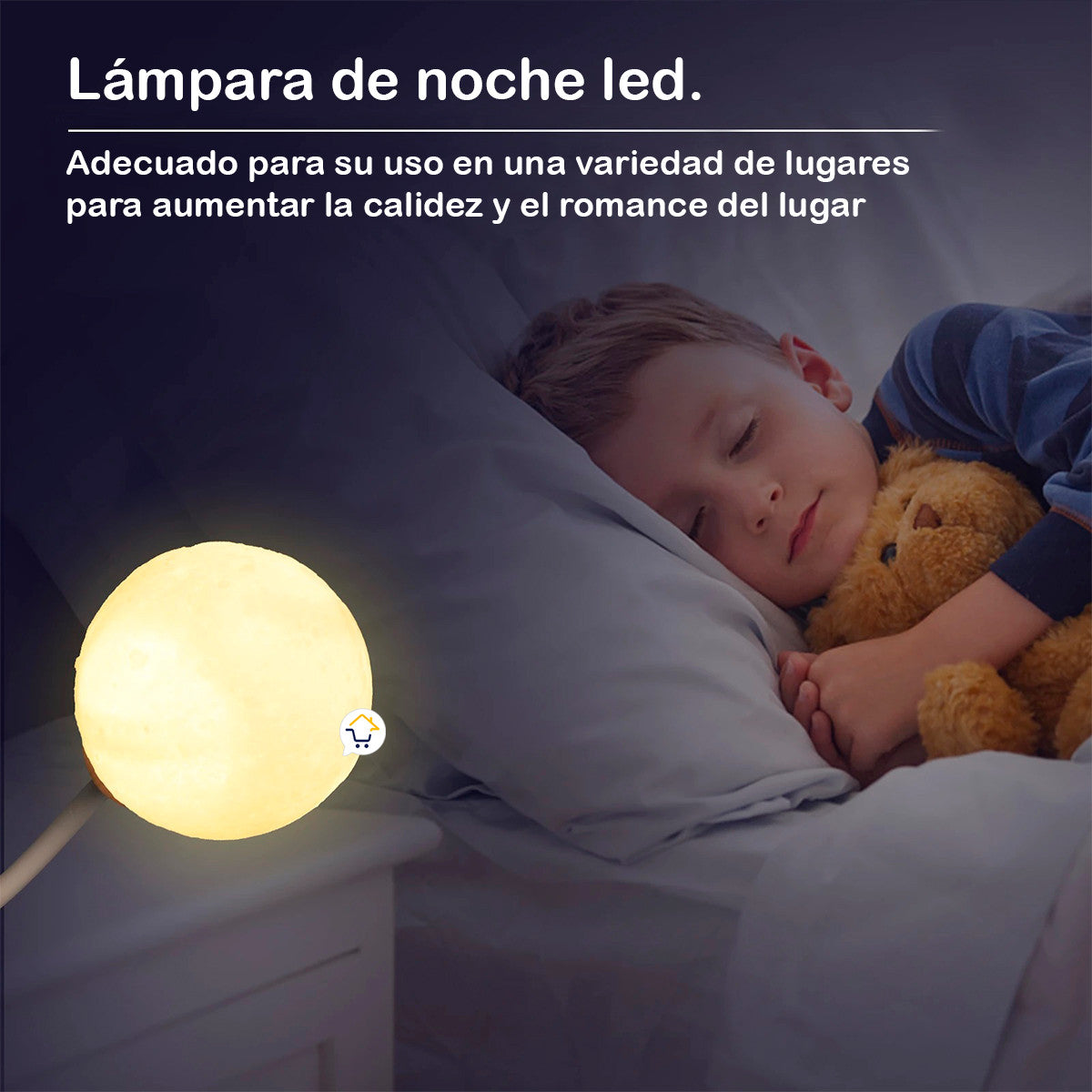 Luz LED De Noche USB Luna Atenuador Lámp