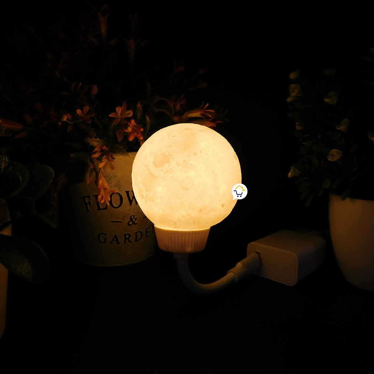 Luz LED De Noche USB Luna Atenuador Lámp