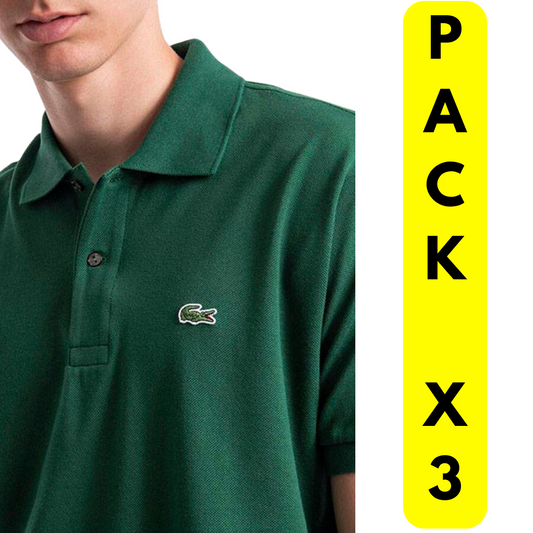POLO LACOSTE  PACK X3