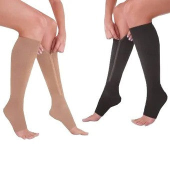 Medias De Compresión Zip Sox Beige Anti