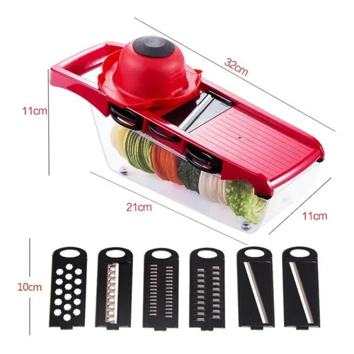 Mandolina rallador de verdura  6 en 1