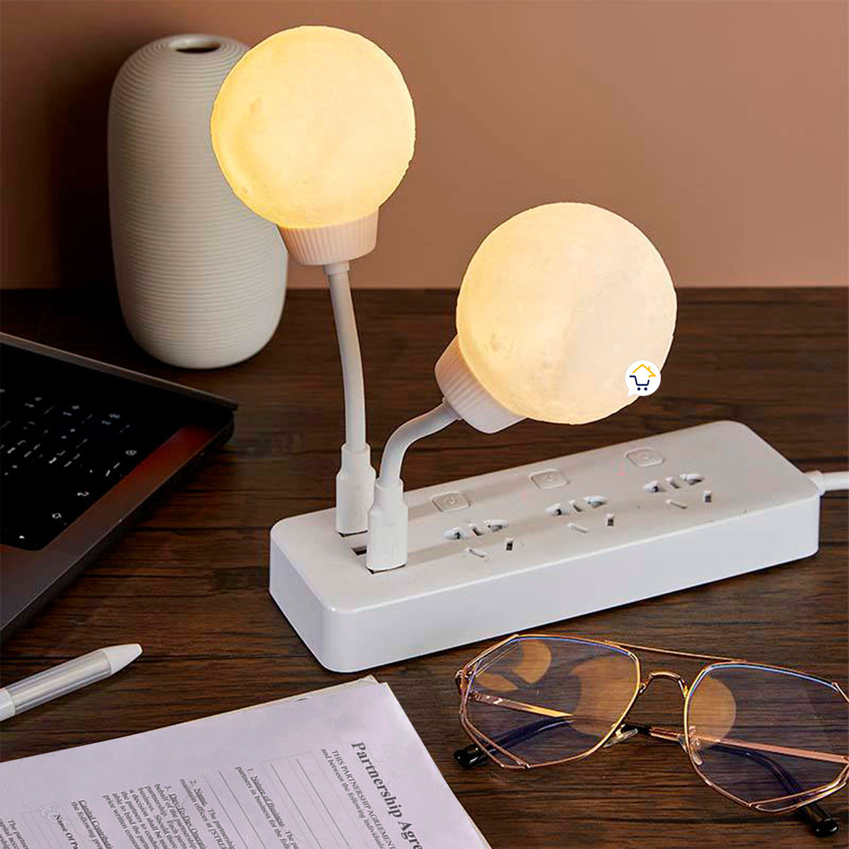 Luz LED De Noche USB Luna Atenuador Lámp