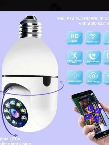 CamaraIpTipo Bombillo 360º Robotica Wifi